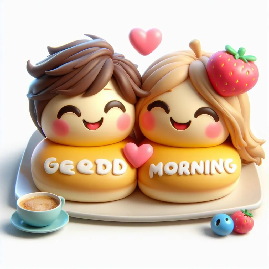 cute couple image with d soft art good morning love image ()