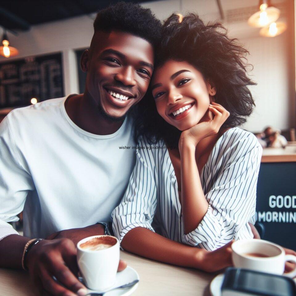 cute couple seating in front of table and enjoy the movement and breakfast and food good morning love images long hair