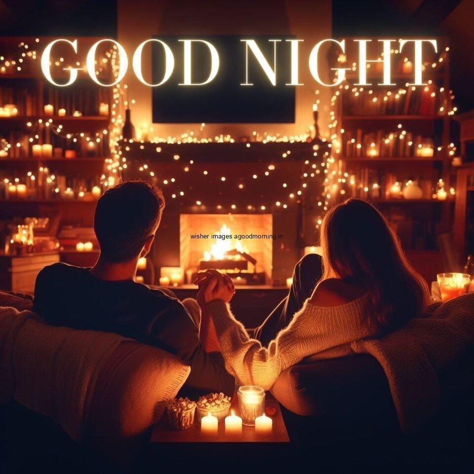 good night images couple seating in home beautiful view with candle rose patel good night image love