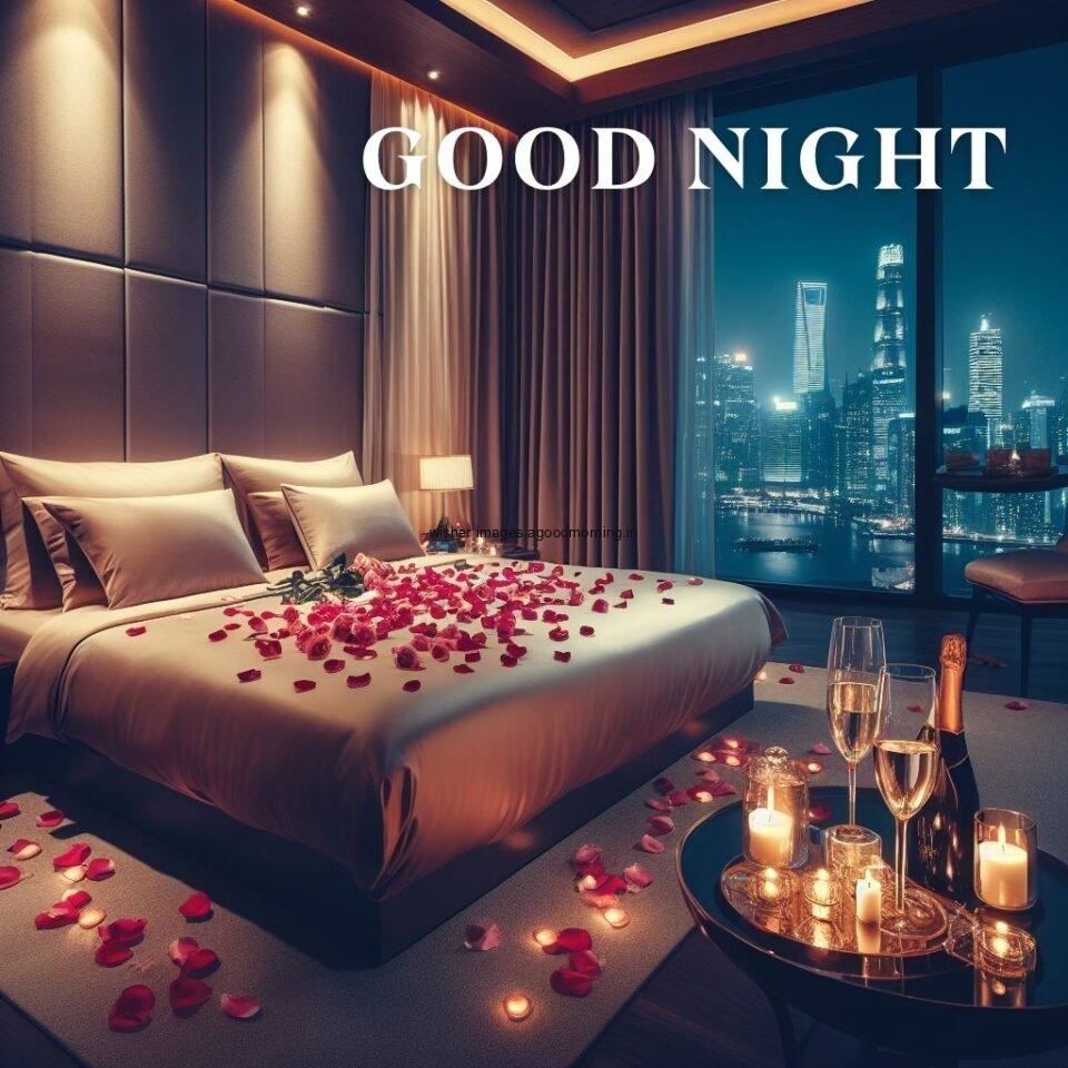 good night images standing in home beautiful view with candle rose patel good night image love