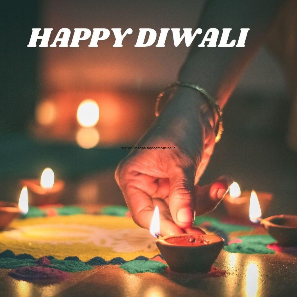 happy diwali image background many diya placed on hand many diya are placed properly happy diwali image