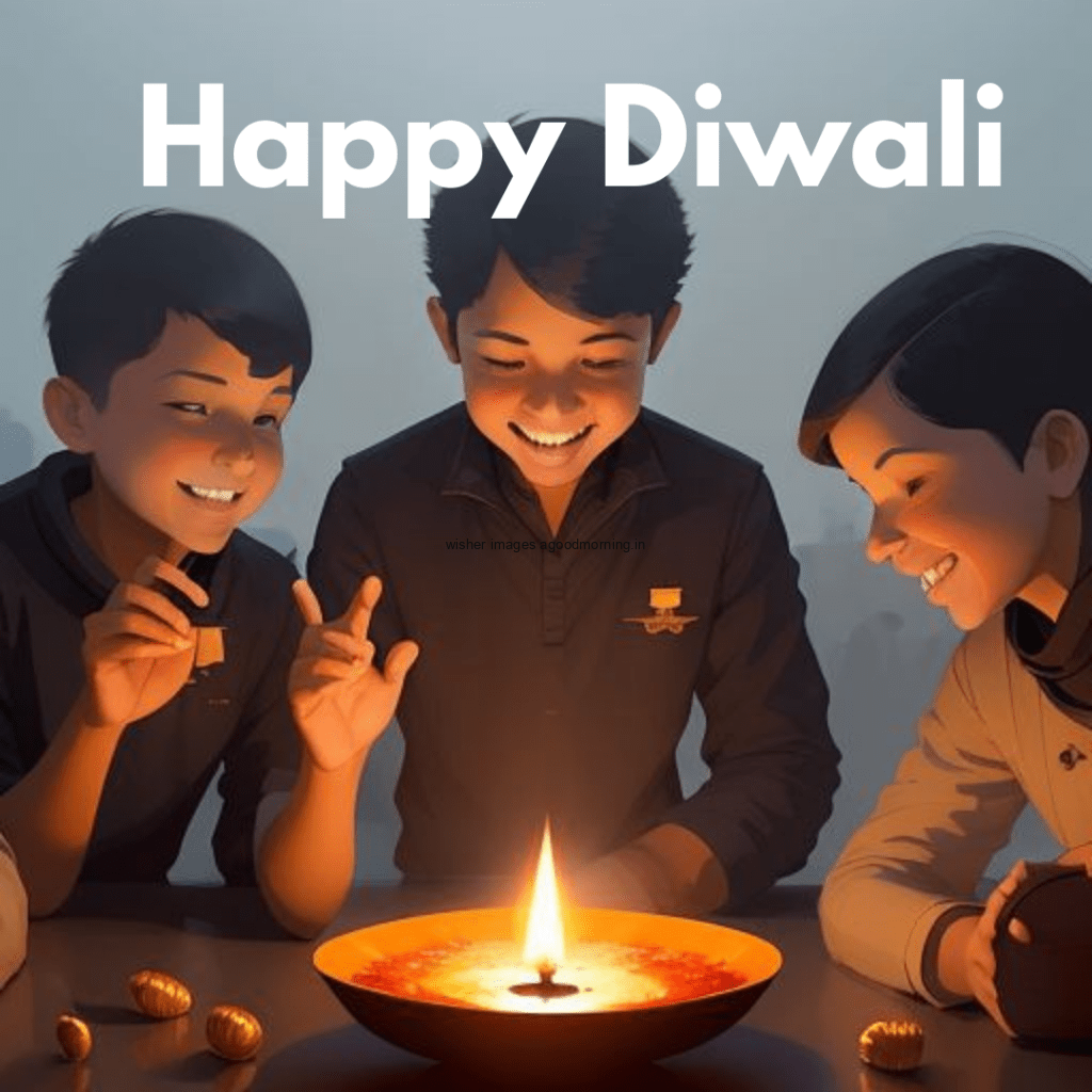 happy-diwali-image-three-boys-celebrate-the-diwali-hole-fastivel-beautiful-big-diya-in-the-middle-on-the-table-1024x1024 54 HD Happy Diwali images 2024 free Download