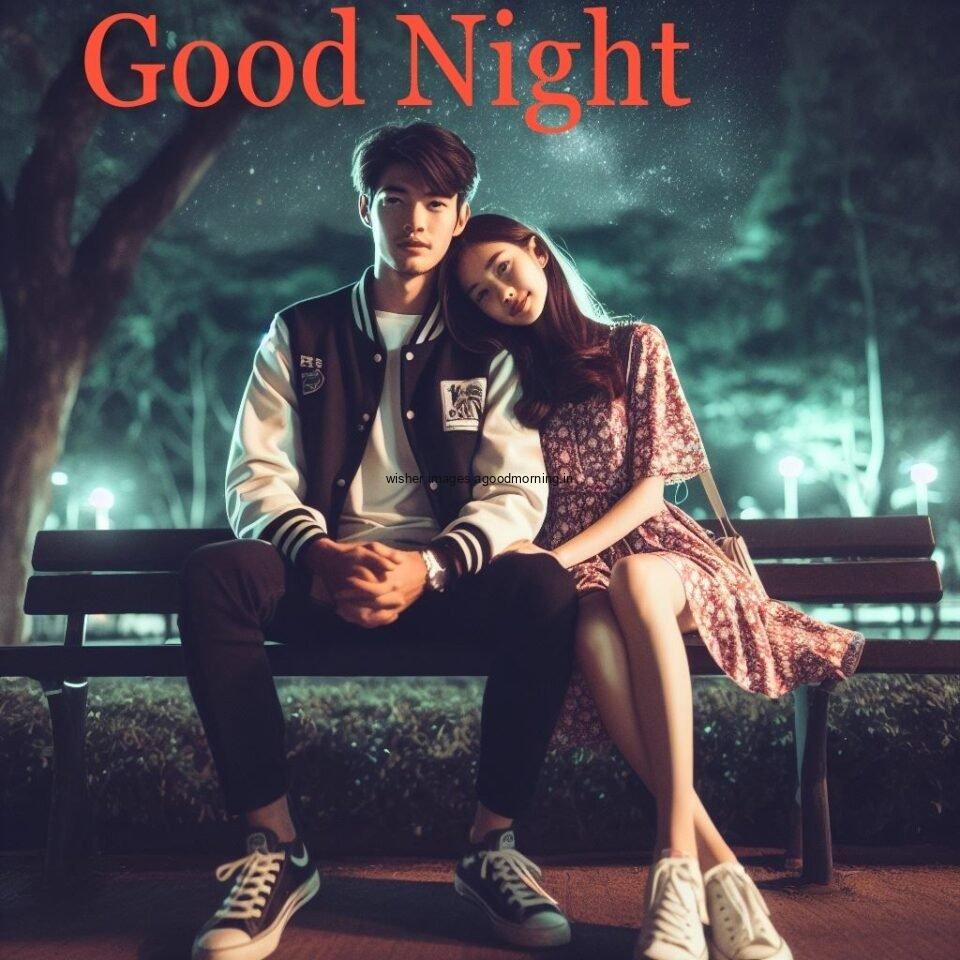 moon night and couple seating on chair good night image beautiful background girl