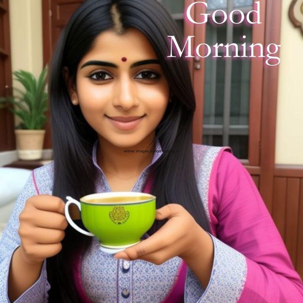 pink-with-white-dress-waring-Cute-girl-hold-the-cup-in-the-table-good-morning-images-1024x1024 50+ HD Good Morning Images Free