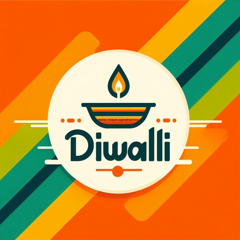 simple desgin happy diwali image with diwali placed happy diwali white red green blue line diya with white background placed middle in the image