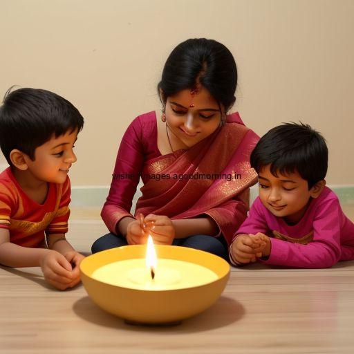 three friend seating together with brown background big diya happy diwali images