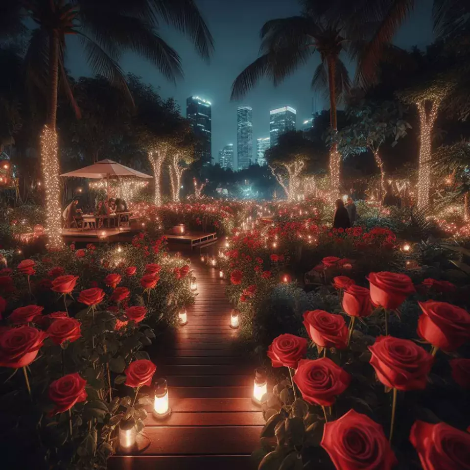 good night images rose and flowers with couple night vibes night vibes images ()