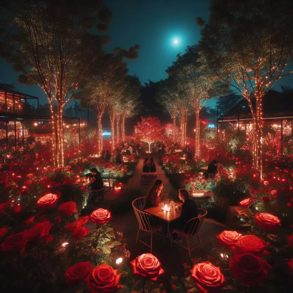 good night images rose and flowers with couple night vibes night vibes images ()