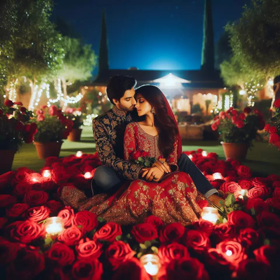 good night images rose and flowers with couple night vibes night vibes images ()