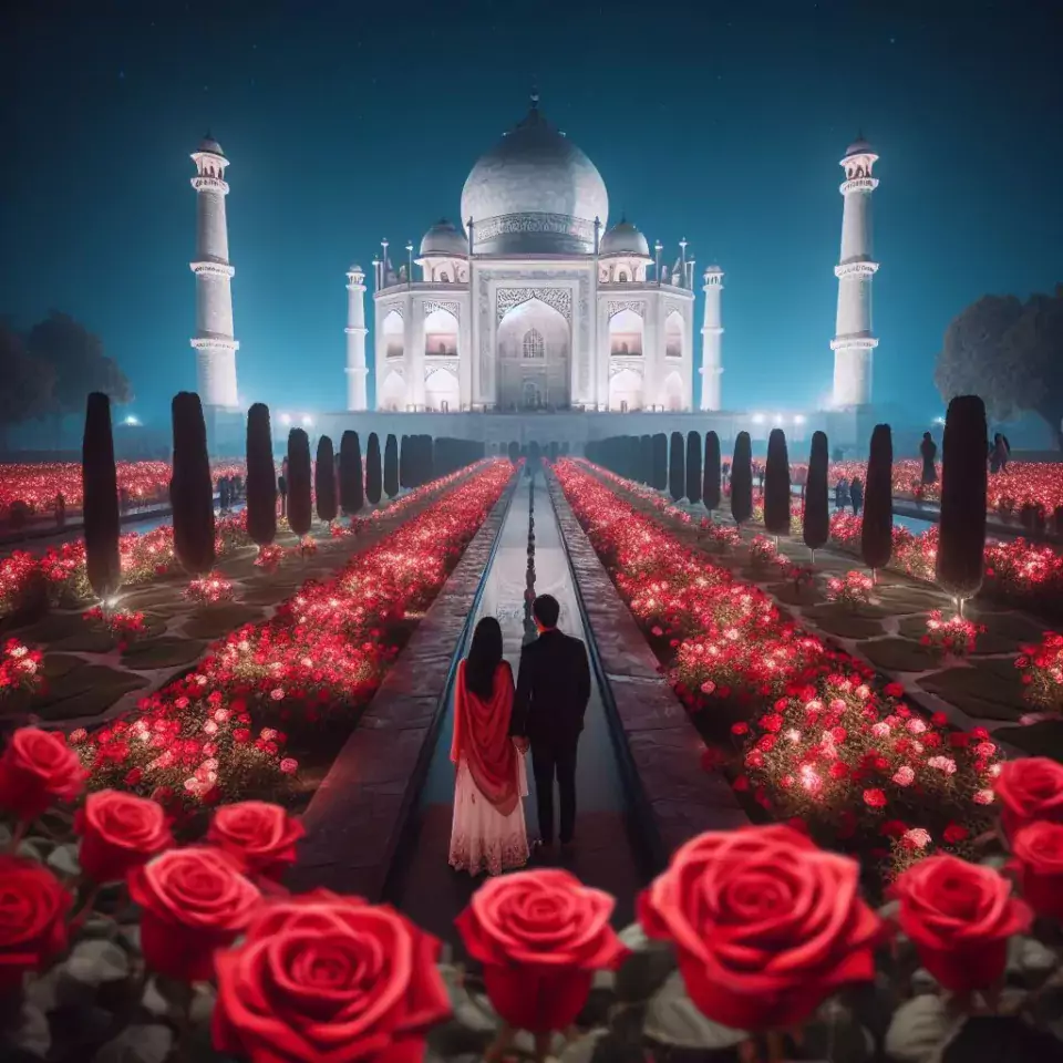 good night images rose and flowers with couple night vibes night vibes images ()