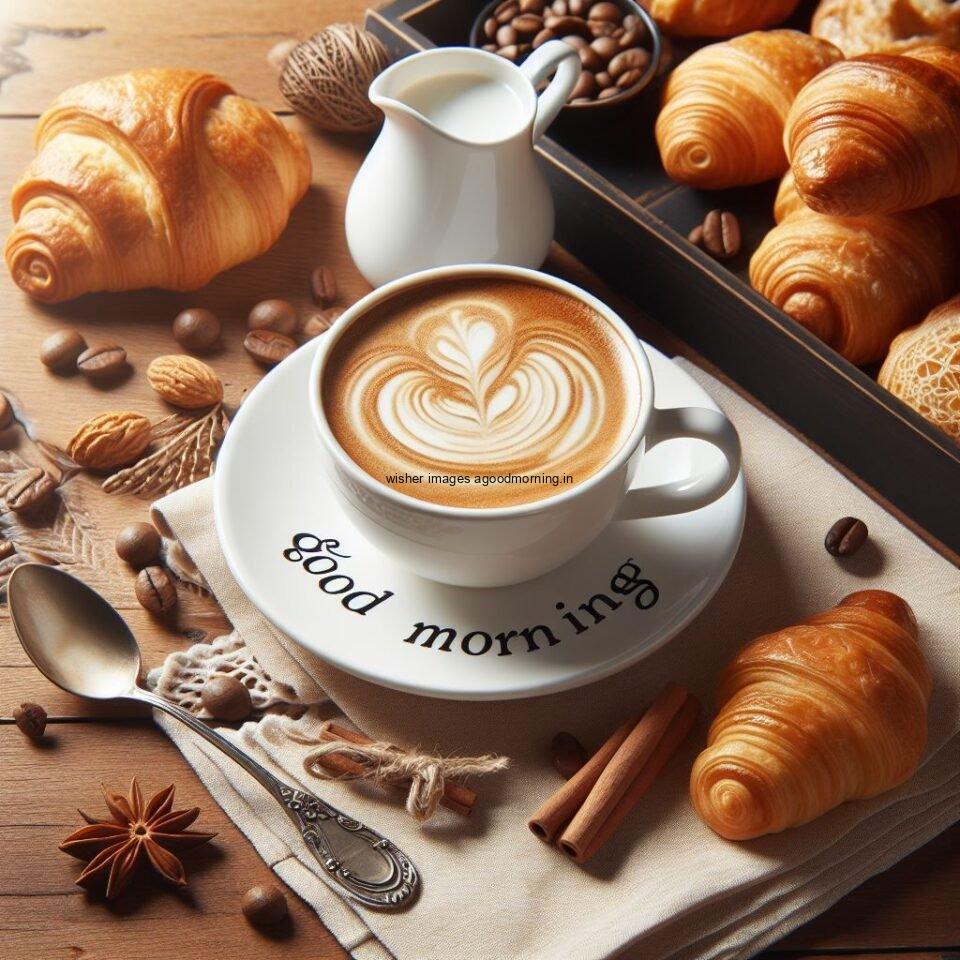 Good morning coffee images good morning my love images with cup coffee with white background heart shap cookie heart in cup