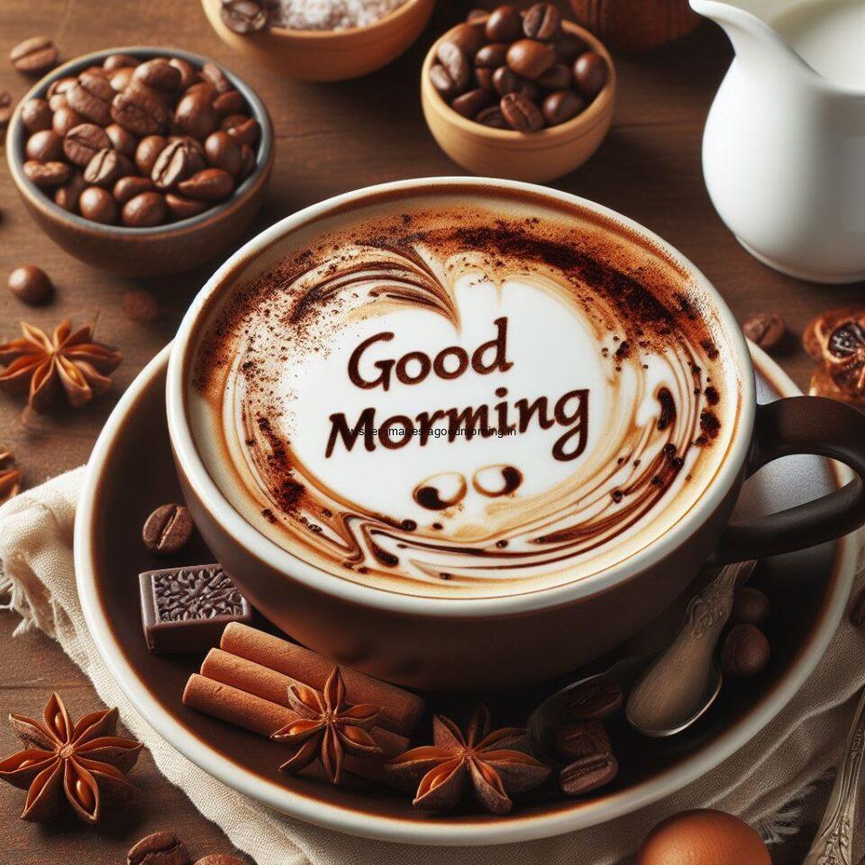 Good morning coffee images good morning my love images with cup coffee with white background heart shap cookie white cup coffee good brown