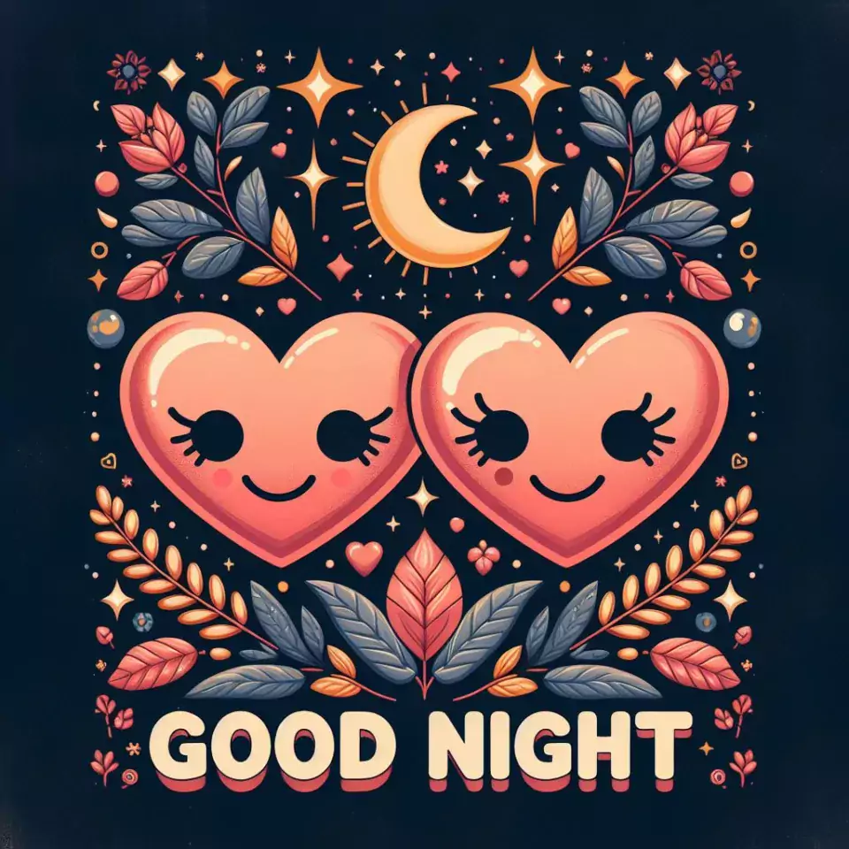 Good night images with emoji black background with cloud