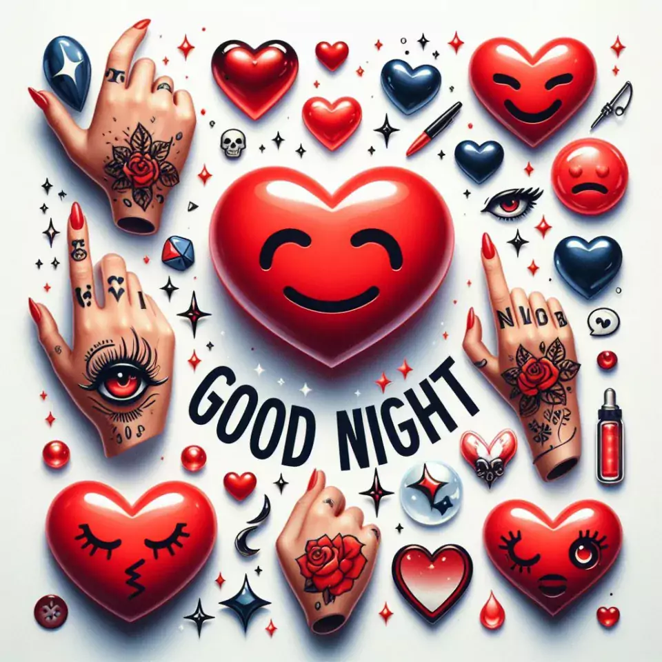 Good night images with emoji white background with cloud