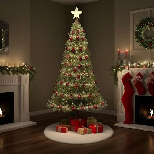 christmas-trees-with-amzing-lights-star-on-the-top-merry-christmas-with-gift-boxes-11-jpg 70+ HD Merry Christmas Images Free Download