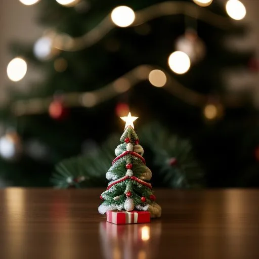 christmas trees with amzing lights star on the top merry christmas with gift boxes ()