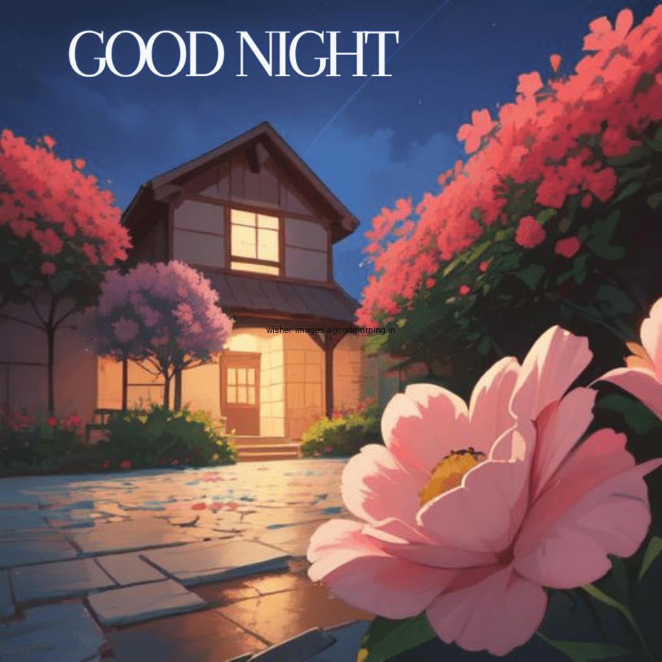 flower-out-side-the-house-good-night-images-with-beautiful-house-960x960 50+ HD Good Night Images Free Download