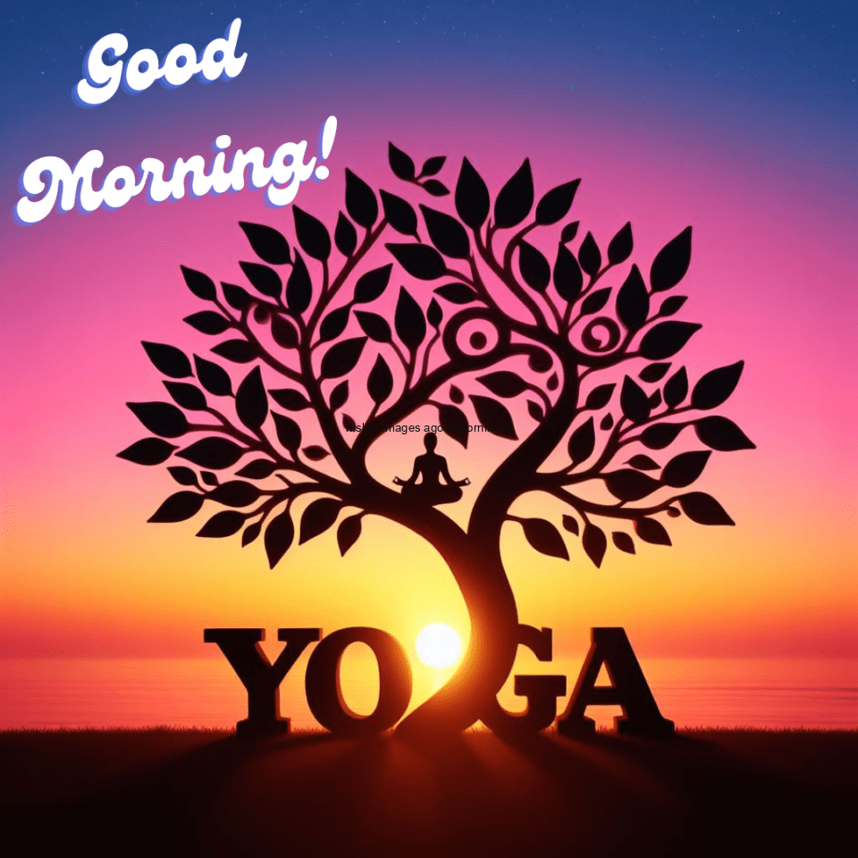 good morning image yoga images Green trees and plant sun good morning images girl doing yoga mountain tree