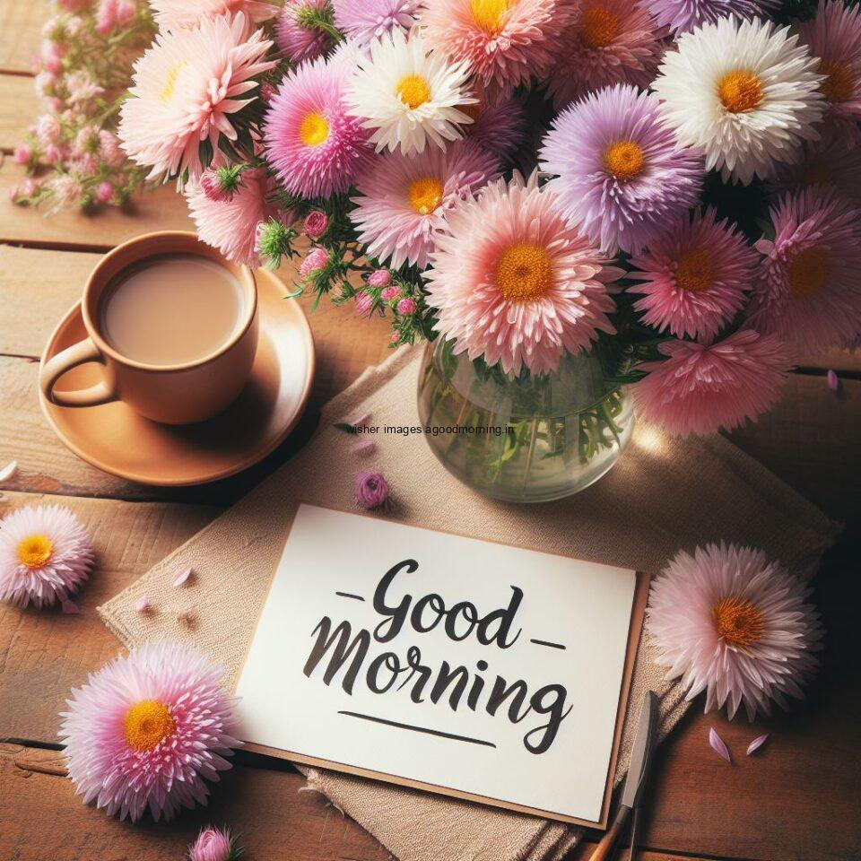 good-morning-images-with-flower-beautiful-flowers-with-amazing-abckground-many-pink-flowers-with-tea-960x960 50+ HD Good Morning images flowers free Download