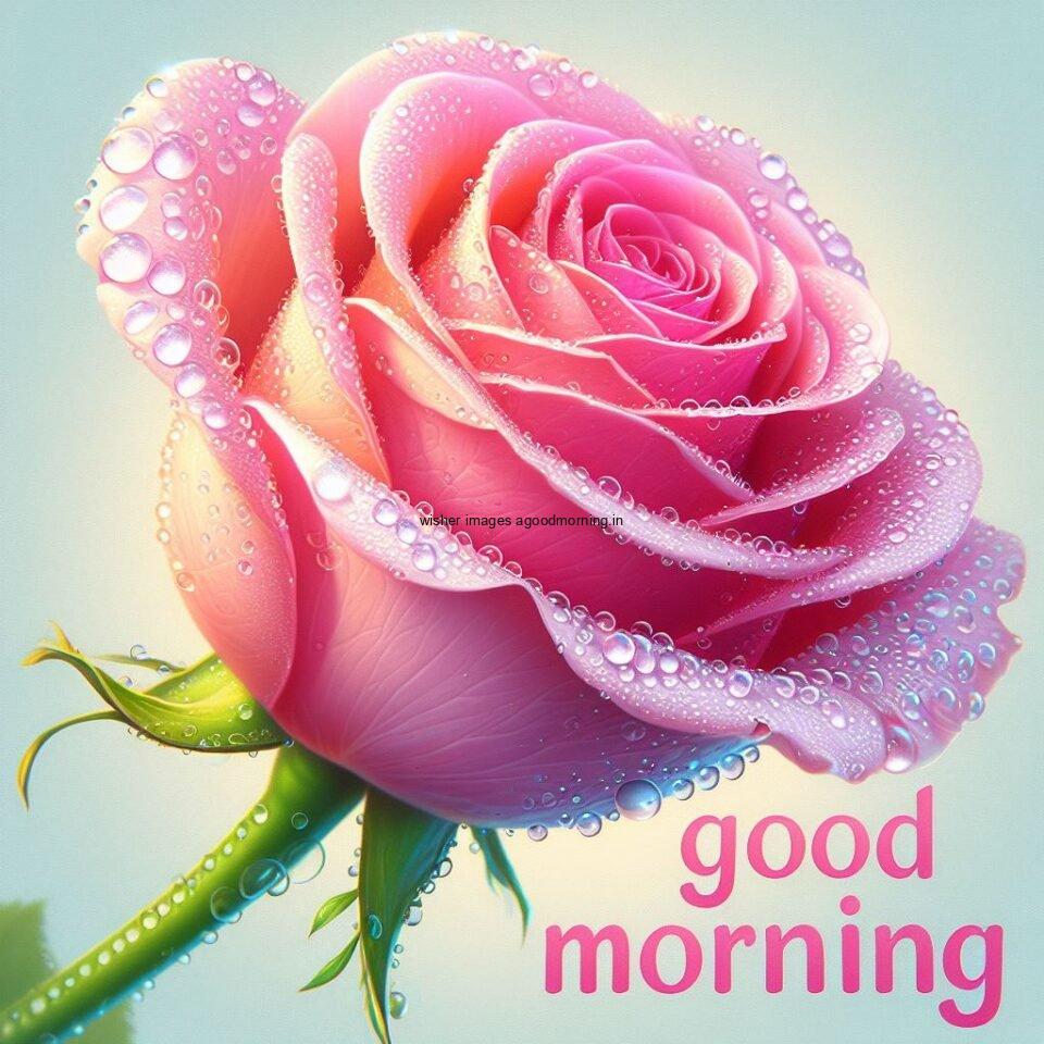 good-morning-images-with-flower-beautiful-flowers-with-amazing-abckground-pink-rose-with-water-drop-960x960 50+ HD Good Morning images flowers free Download