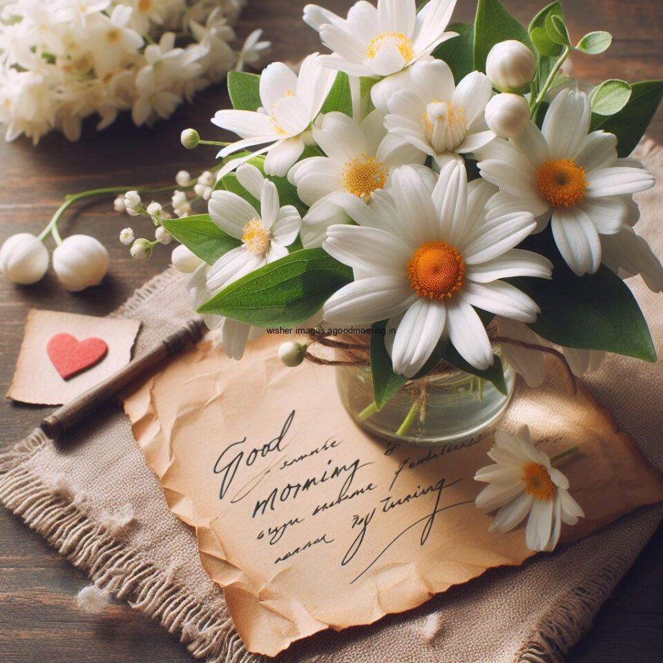 good-morning-images-with-flower-beautiful-flowers-with-amazing-abckground-white-lilys-with-brown-notepad-960x960 50+ HD Good Morning images flowers free Download