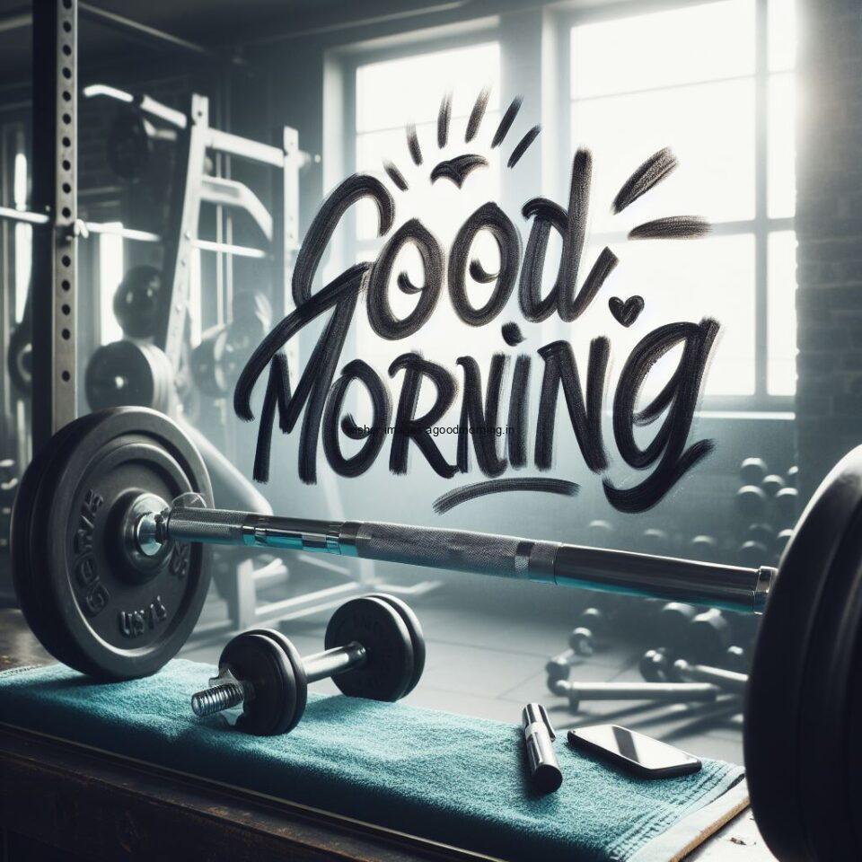 good morning images with gym images water bottles and gym equiements boy working with equirement style good morning