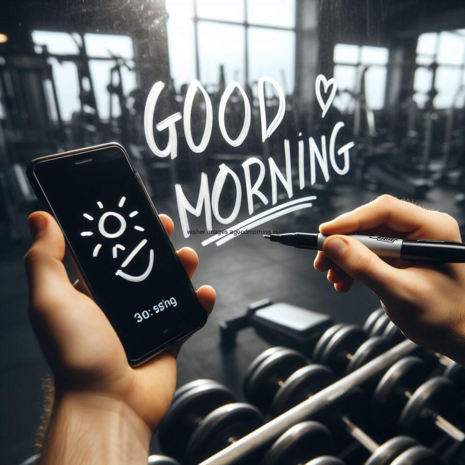 good-morning-images-with-gym-images-water-bottles-and-gym-equiements-boy-working-with-equirements-phones-960x960 50+ HD good Morning images gym Free download & share