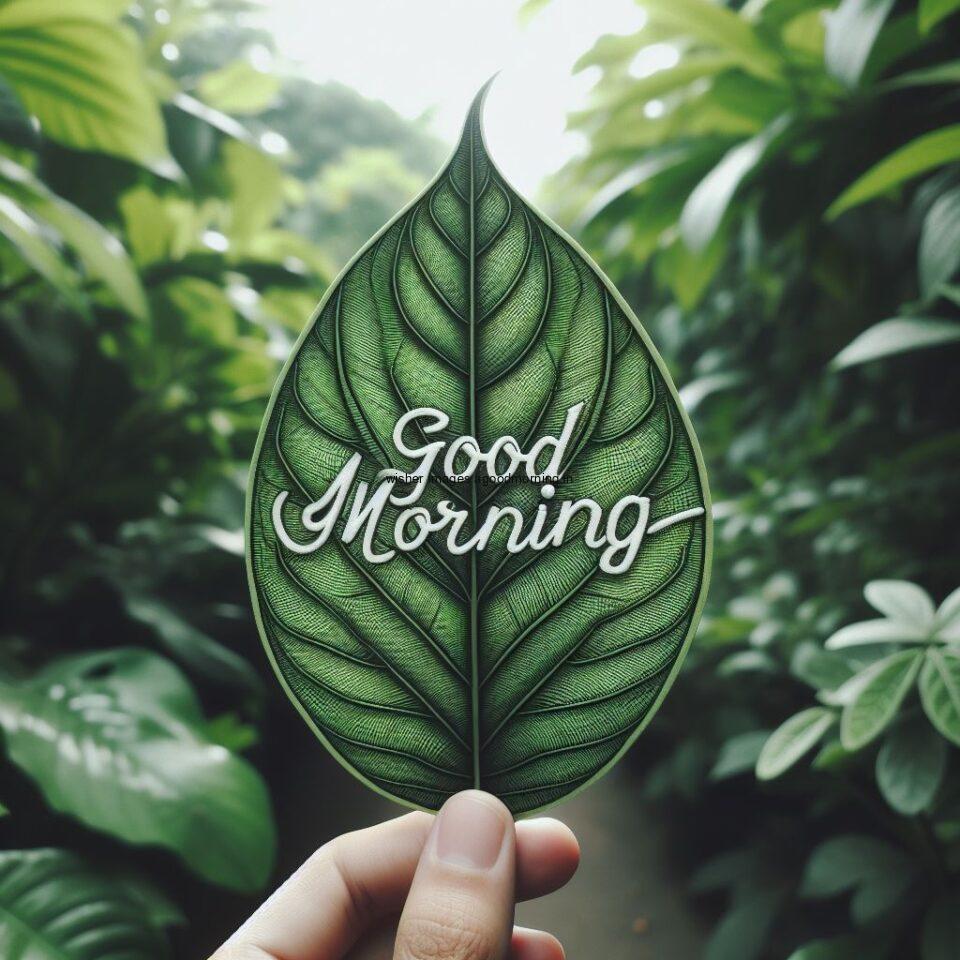 good-morning-leaf-images-amazing-green-leaf-with-good-morning-dark-green-960x960 60+ Good Morning Leaf Images Free Download