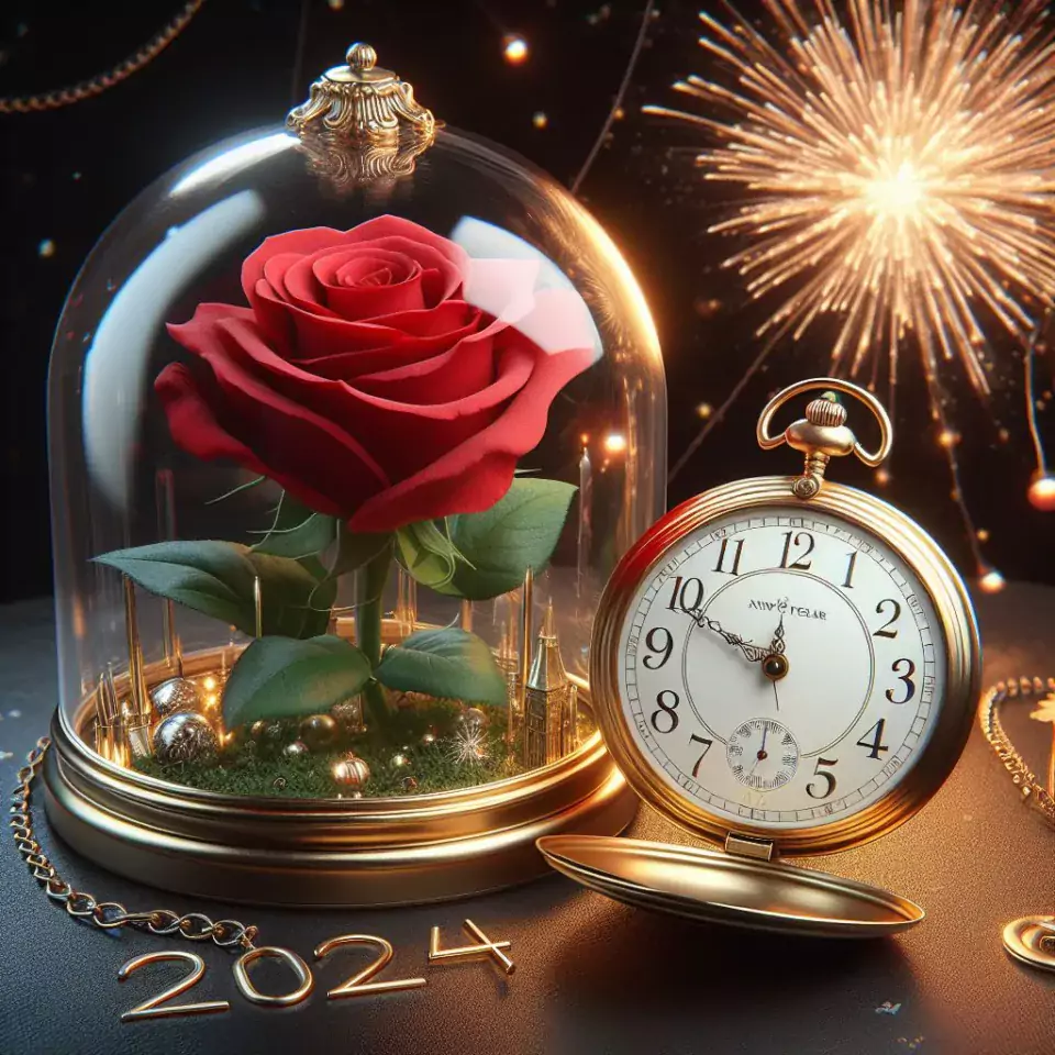 happy new year images with flower star couple beautiful love images ()