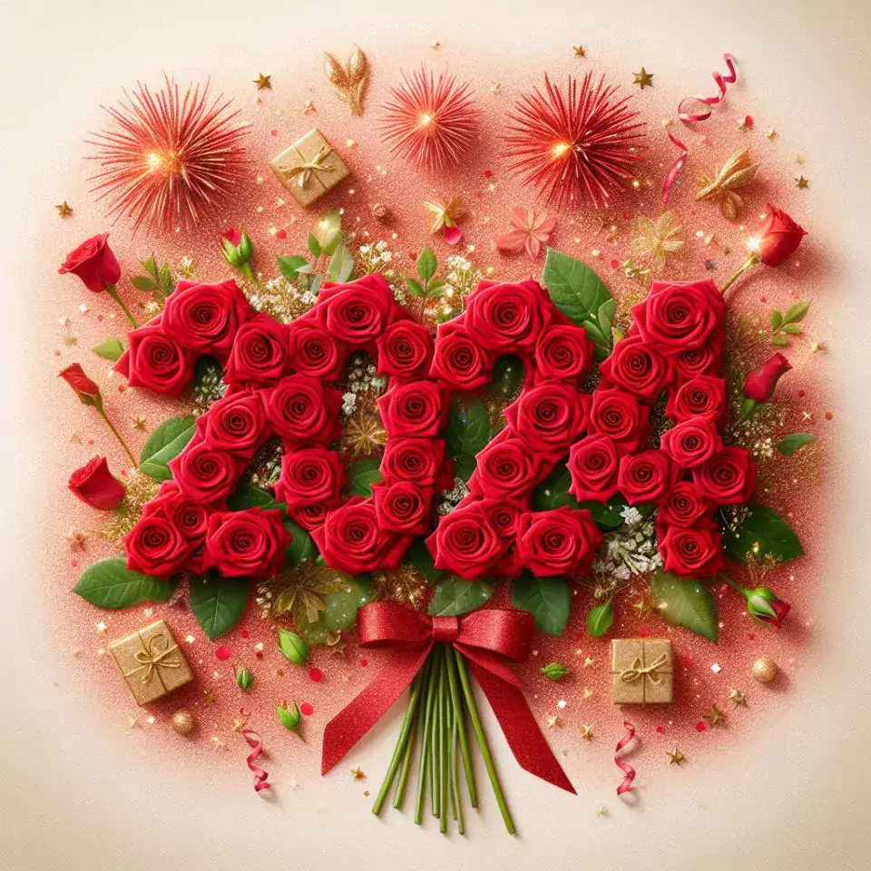 happy new year images with flower star couple beautiful love images ()