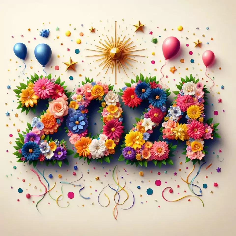 happy new year images with flower star couple beautiful love images ()