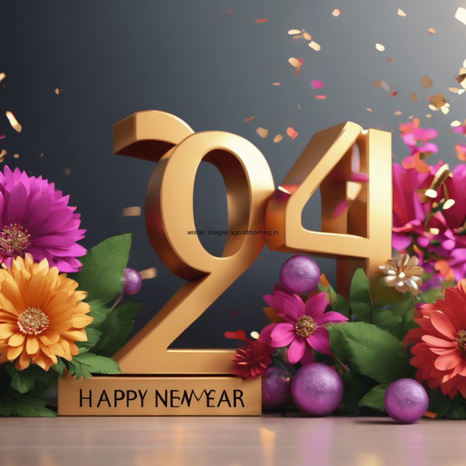 happy new year images with flower star couple beautiful love images ()