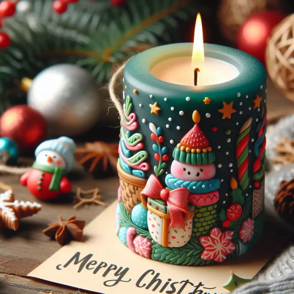 joyful christmas celebration photos merry christmas greetings with Santa Claus Merry christmas images big green candle