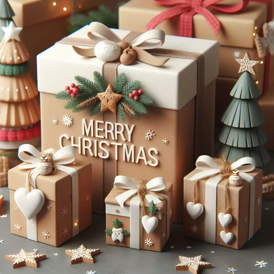 joyful christmas celebration photos merry christmas greetings with Santa Claus Merry christmas images gift boxes