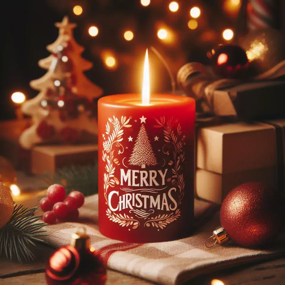 joyful christmas celebration photos merry christmas greetings with Santa Claus Merry christmas images red candles