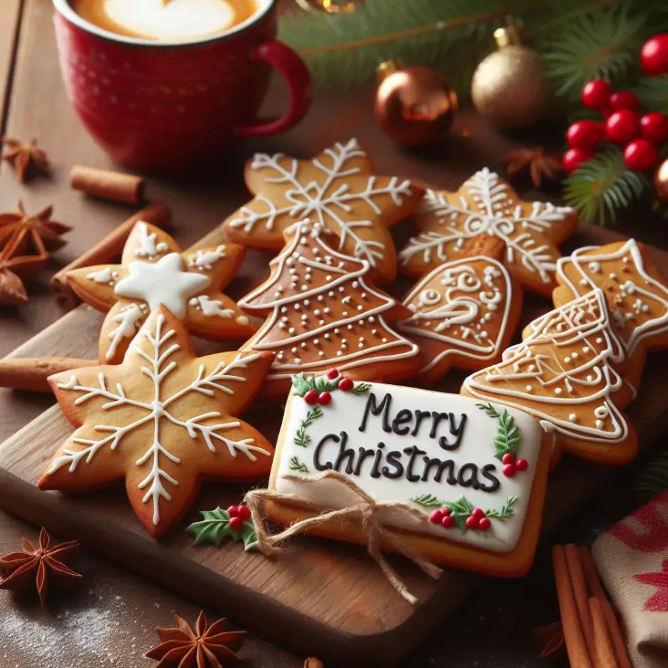 joyful christmas celebration photos merry christmas greetings with Santa Claus Merry christmas images tree cookie