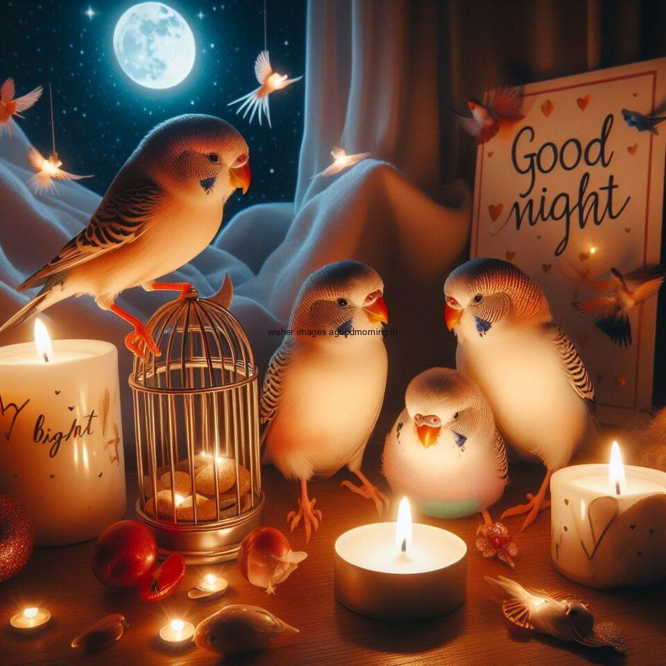 many robin is seating in the room with star good night images quotes text is placed night vibes