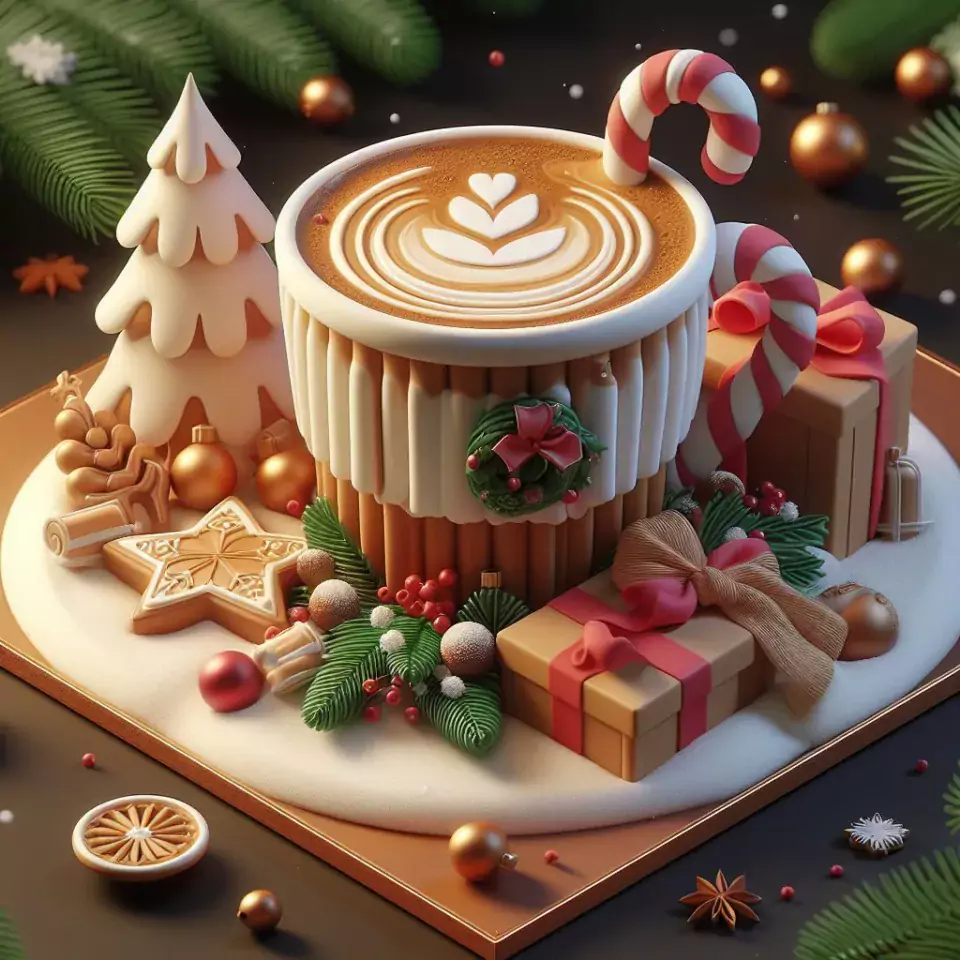 merry christmas eve images with santa cake and candy many lights ()