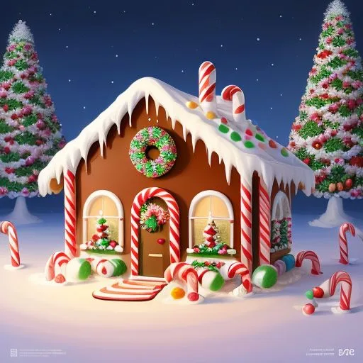 merry christmas images with snow housewith trees and night life ()