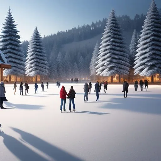 merry christmas images with snow housewith trees and night life ()