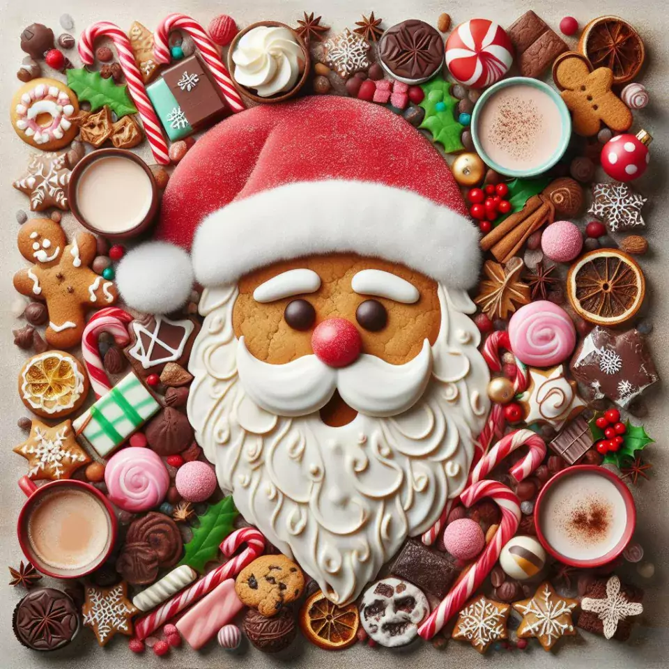 merry christmas wishes with decor santa candle and candy merry christmas images ()