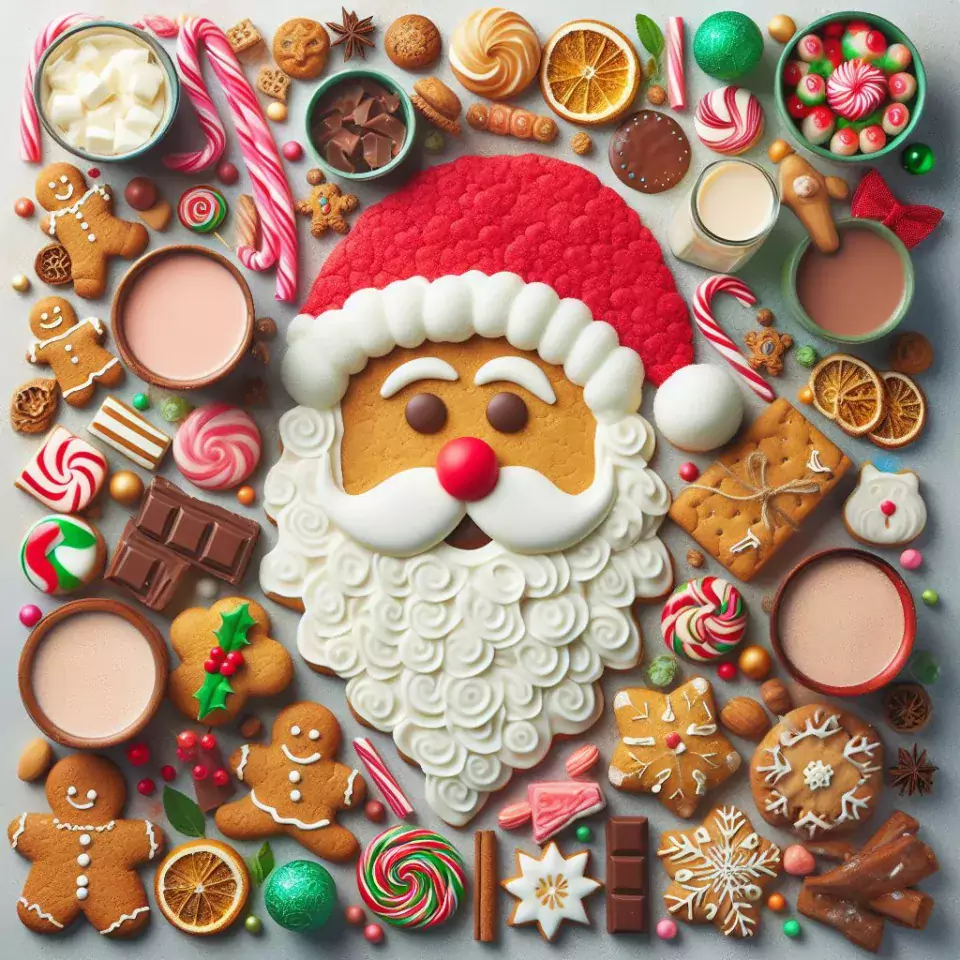 merry christmas wishes with decor santa candle and candy merry christmas images ()