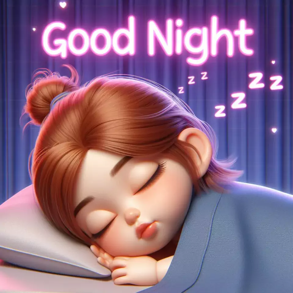 HD Good Night images star sleeping night vibes with warm sleep star girl baby flowers night ()