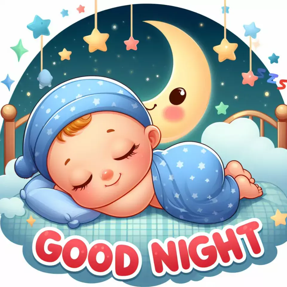 HD Good Night images star sleeping night vibes with warm sleep star girl baby flowers night ()