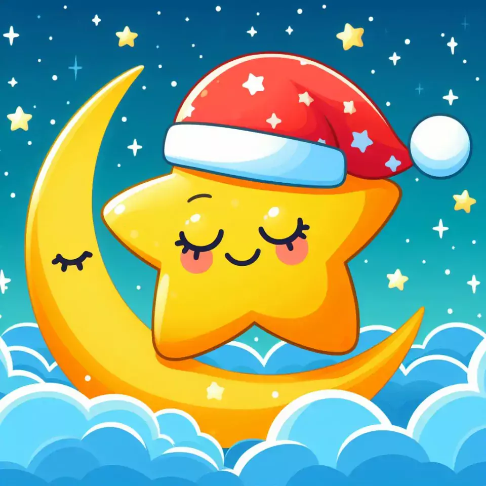 HD Good Night images star sleeping night vibes with warm sleep star girl baby flowers night ()