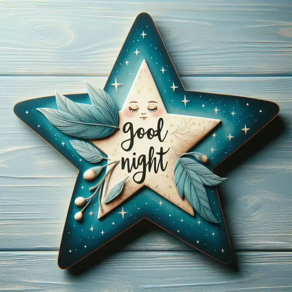 HD Good Night images star sleeping night vibes with warm sleep star girl baby flowers night ()