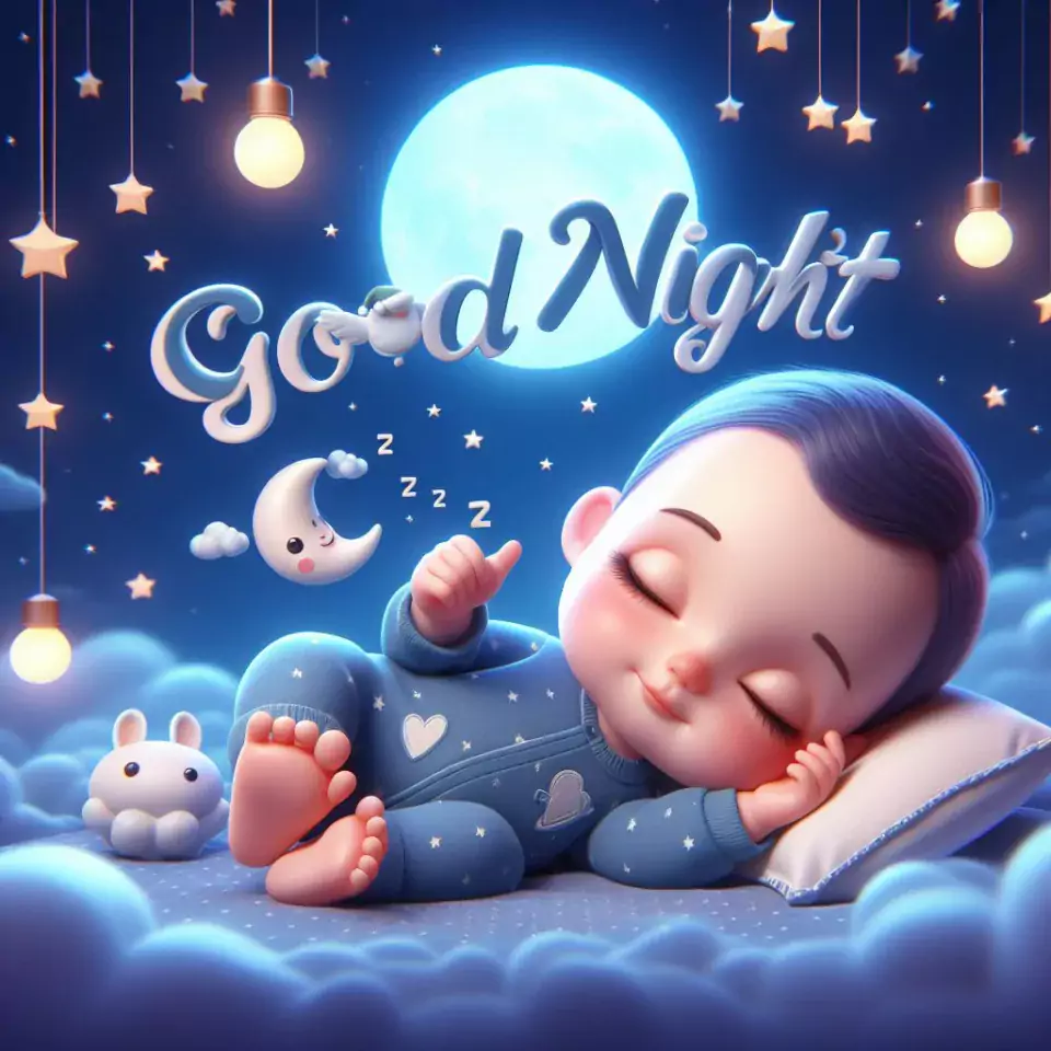 HD Good Night images star sleeping night vibes with warm sleep star girl baby flowers night ()