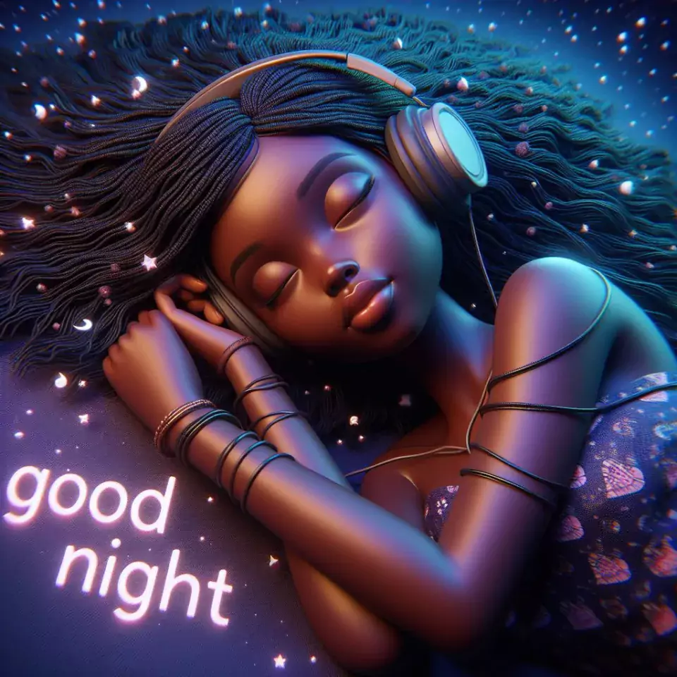 HD Good Night images star sleeping night vibes with warm sleep star girl baby flowers night ()