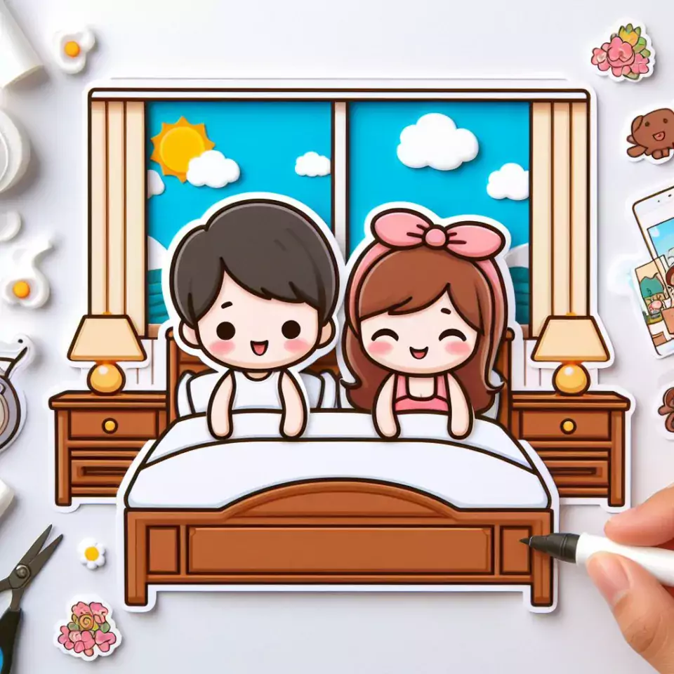 cute couple stickers with white background and kissing & hug HD printable stickers images ()