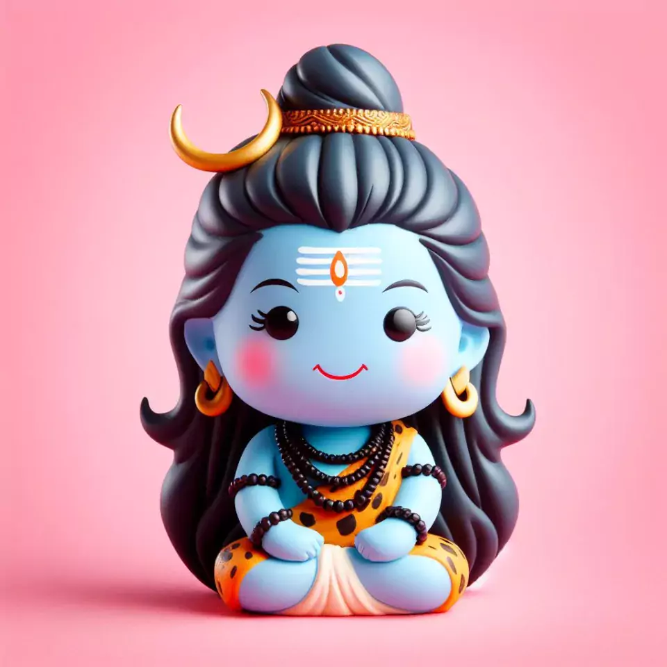 cute lord shiva isolated on white orange green red blue colourful studio background Maha Shivratri () cute shiva images